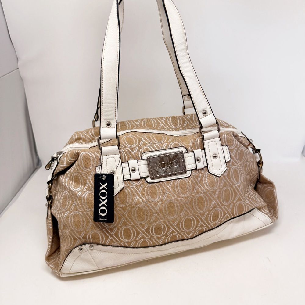 XOXO Y2K Vintage NWT Canvas Bag Shoulder Tote Cream Off White